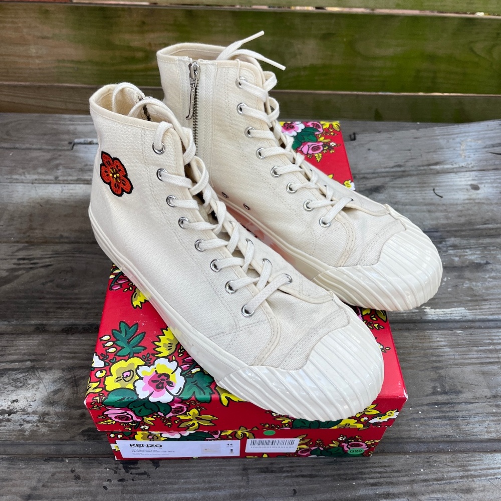 Preowned Kenzo School High Top Sneakers. Size 10